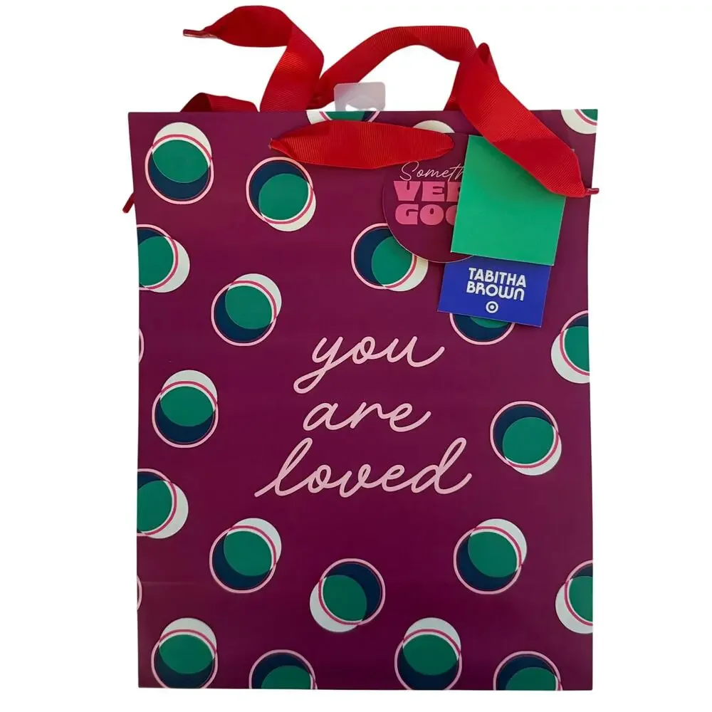 Tabitha Brown Medium Polka Dot Gift Bag NEW